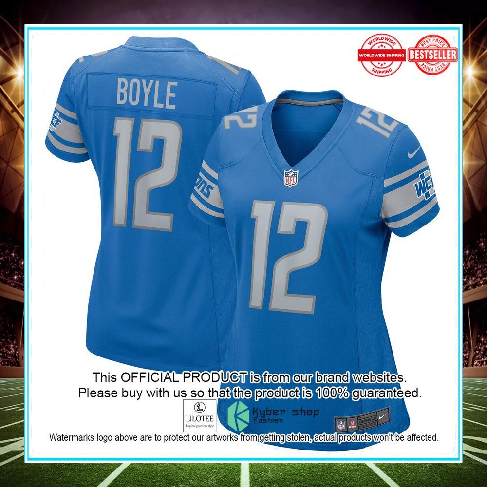 tim boyle detroit lions nike blue football jersey 1 75
