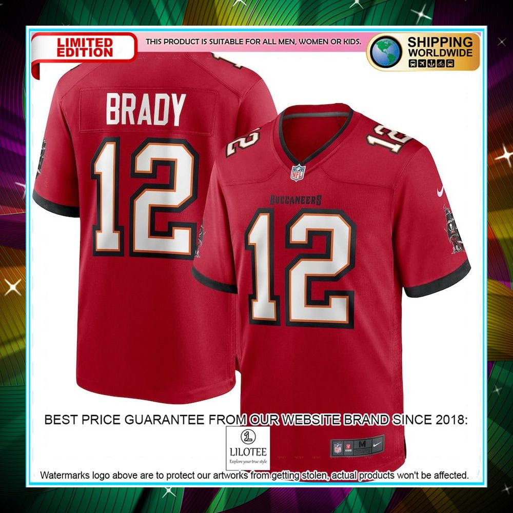 tom brady tampa bay buccaneers red football jersey 1 167