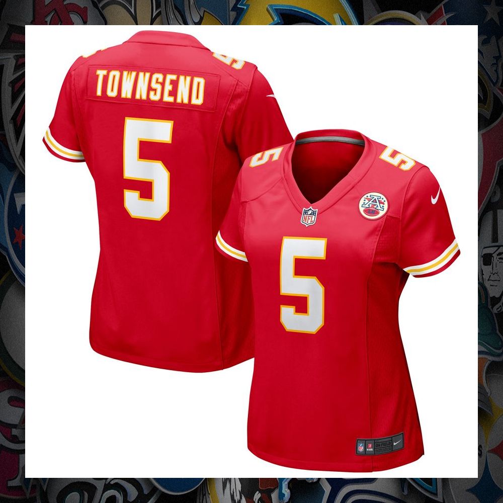 tommy townsend kansas city chiefs womens red football jersey 1 96