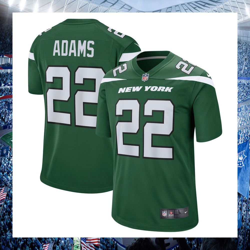 tony adams new york jets nike gotham green football jersey 1 148