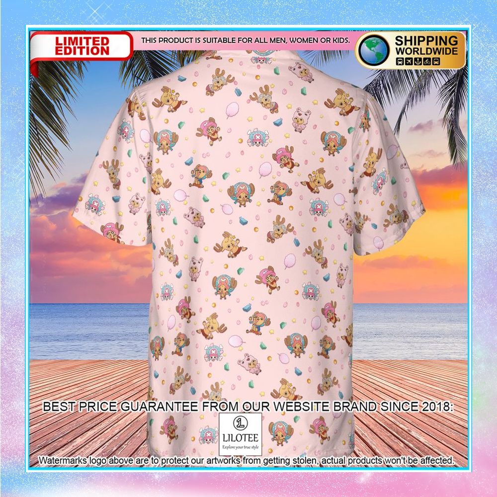 tony tony chopper cute hawaiian button up shirt 2 708