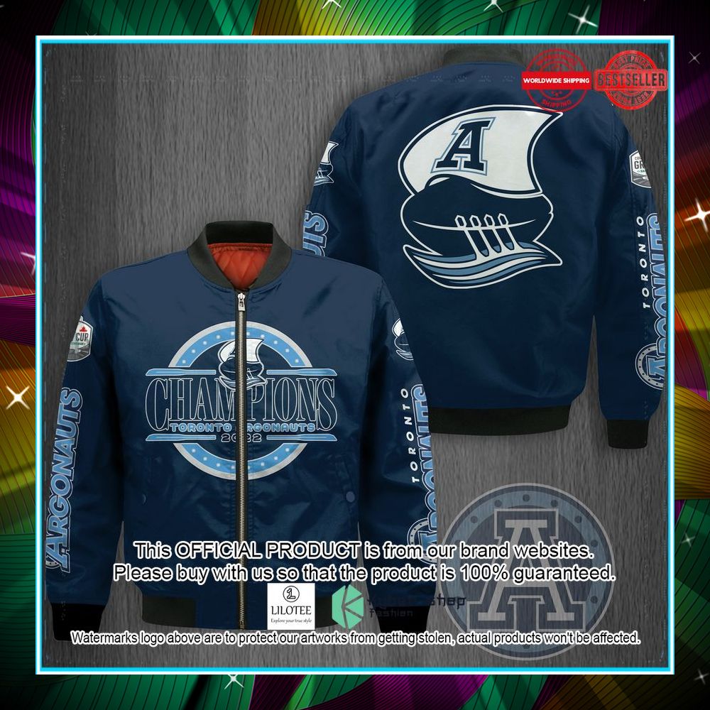 Toronto Argonauts 109th Grey Cup Champions Bomber Jacket - LIMITED EDITION 3 toronto argonauts 109th grey cup champions bomber jacket 1 792