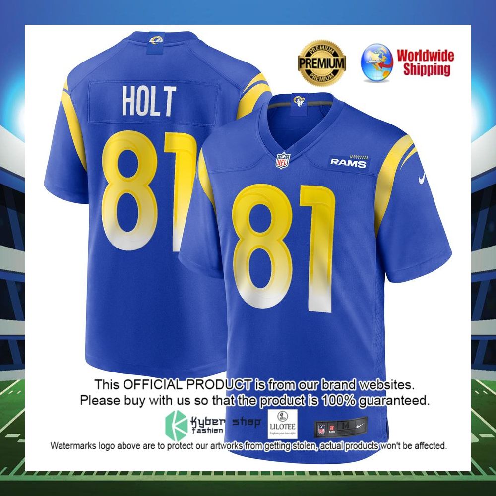 torry holt los angeles rams nike game retired player royal football jersey 1 615
