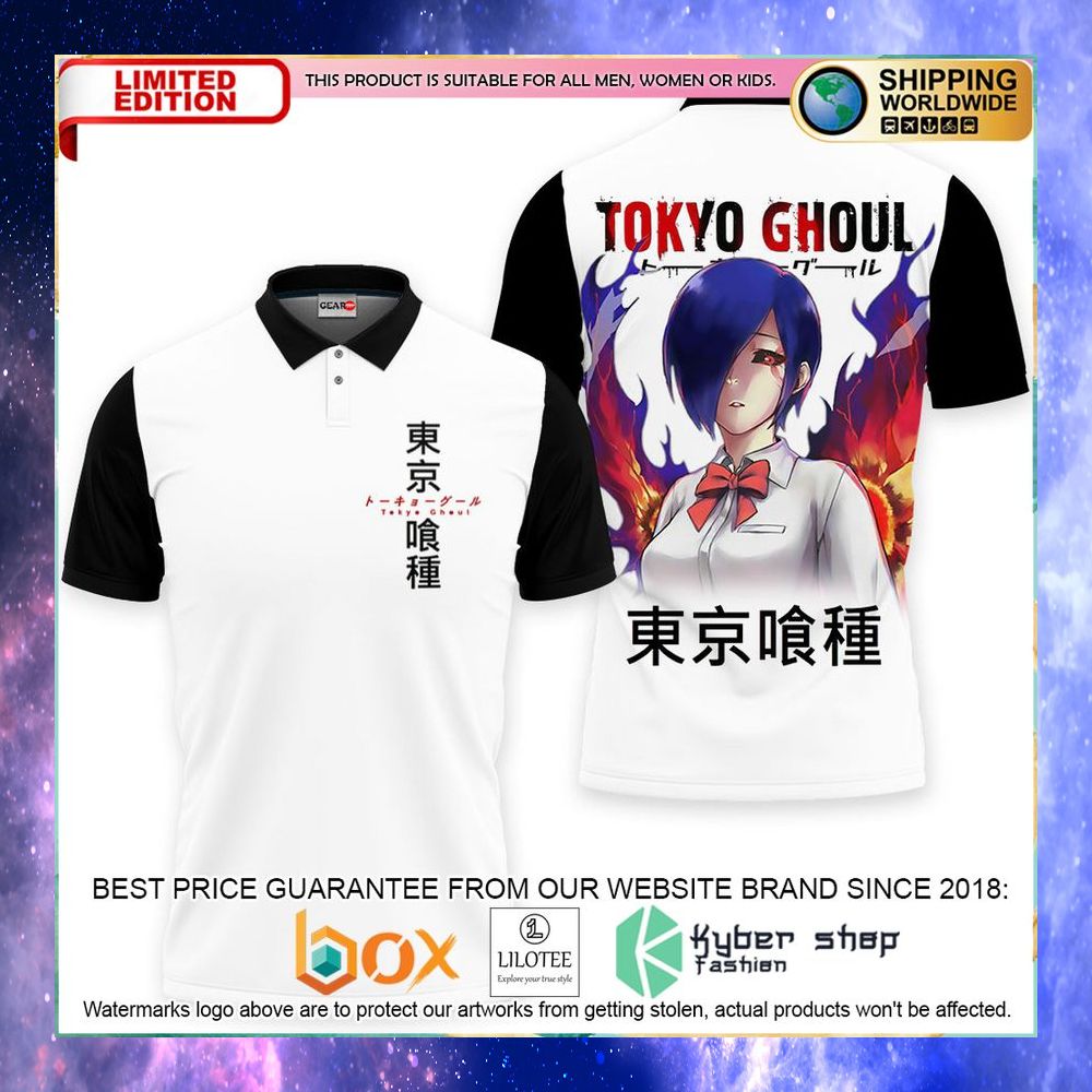 touka kirishima tokyo ghoul anime polo shirt 1 551