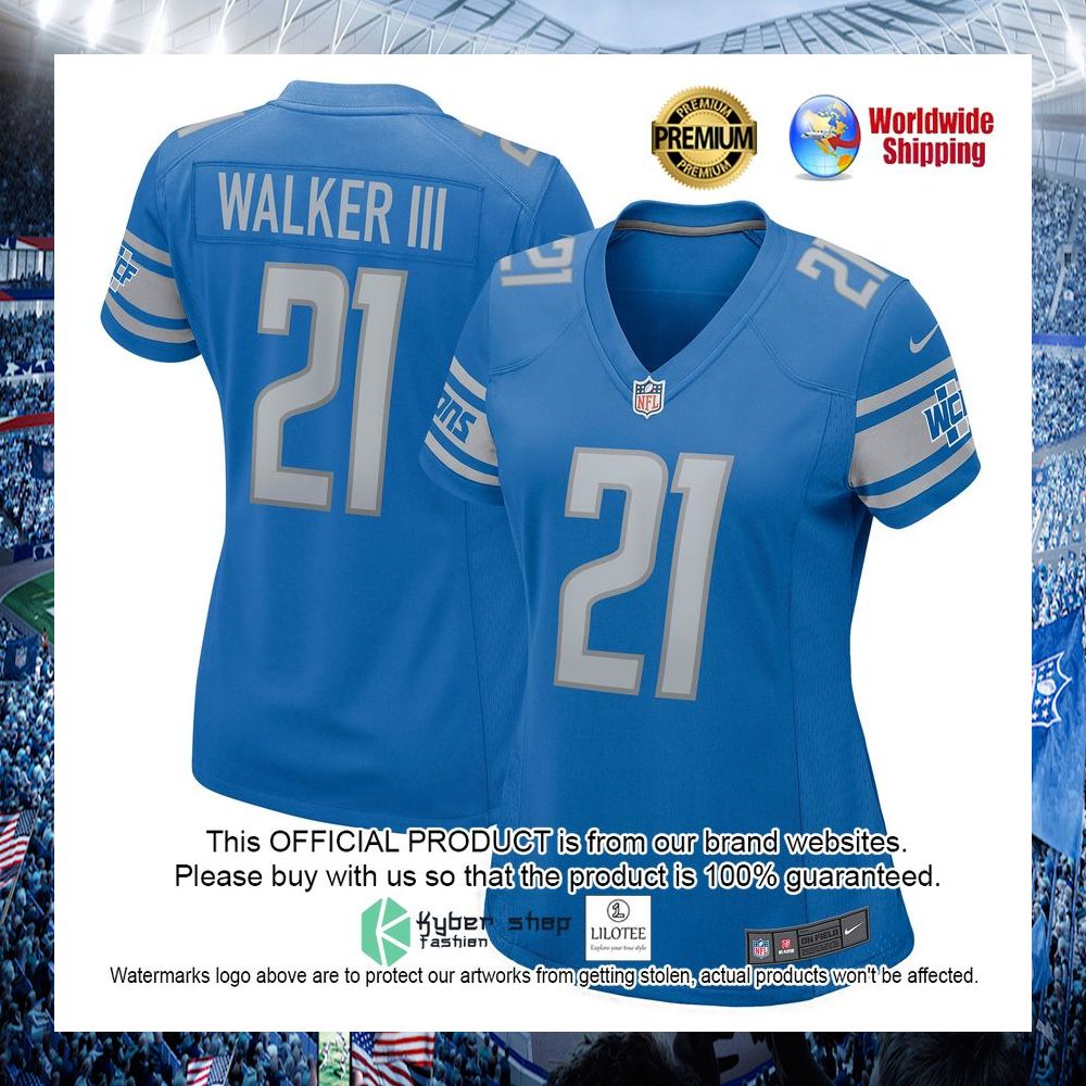 tracy walker iii detroit lions nike womens blue football jersey 1 821