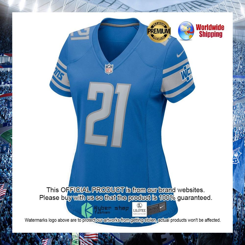 tracy walker iii detroit lions nike womens blue football jersey 2 740