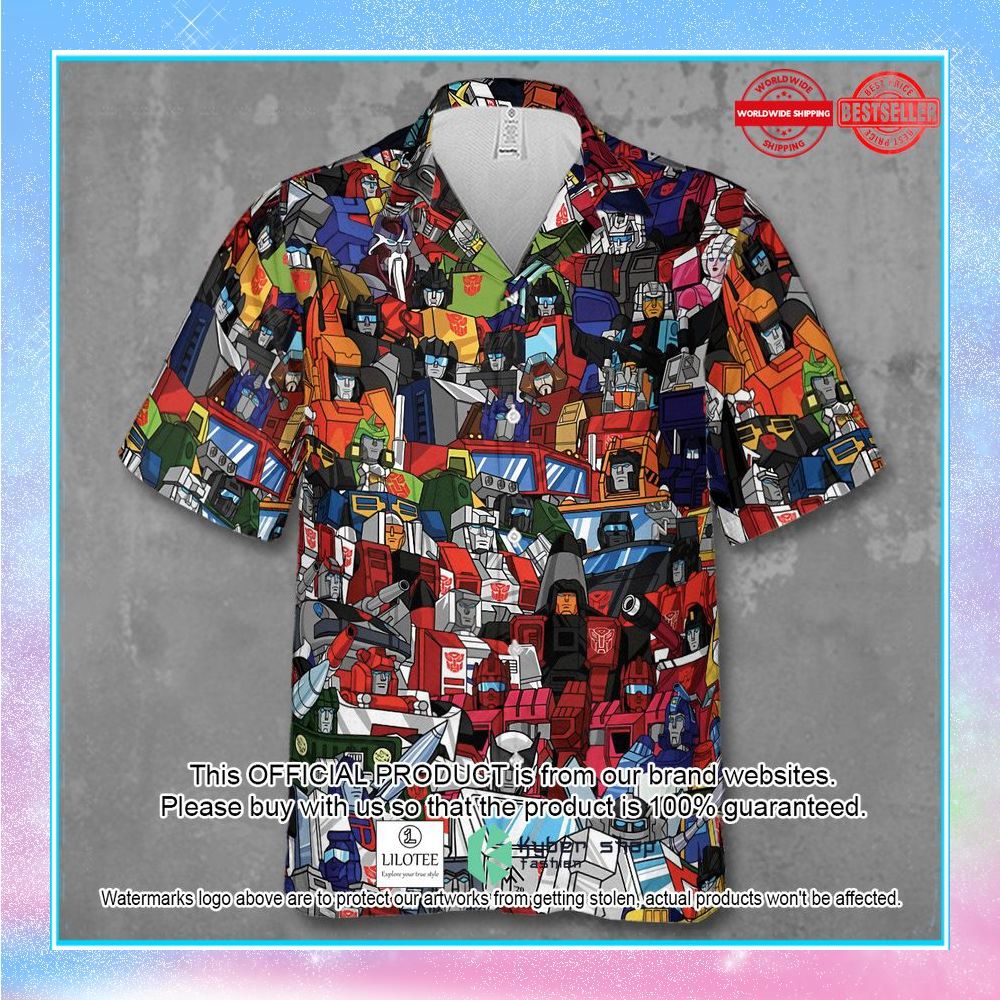 transformers characters pattern hawaiian shirt 2 711