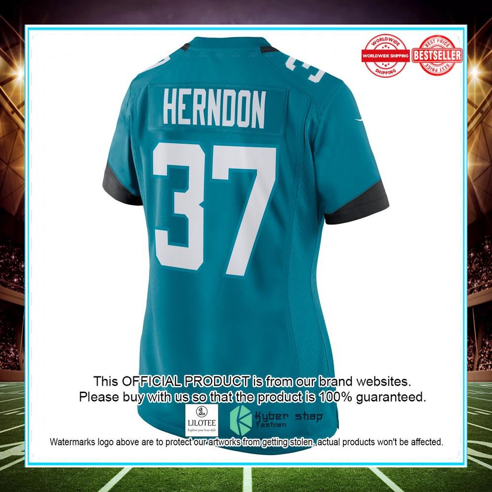 Tre Herndon Jacksonville Jaguars Teal Football Jersey - LIMITED EDITION 3 tre herndon jacksonville jaguars teal football jersey 3 453