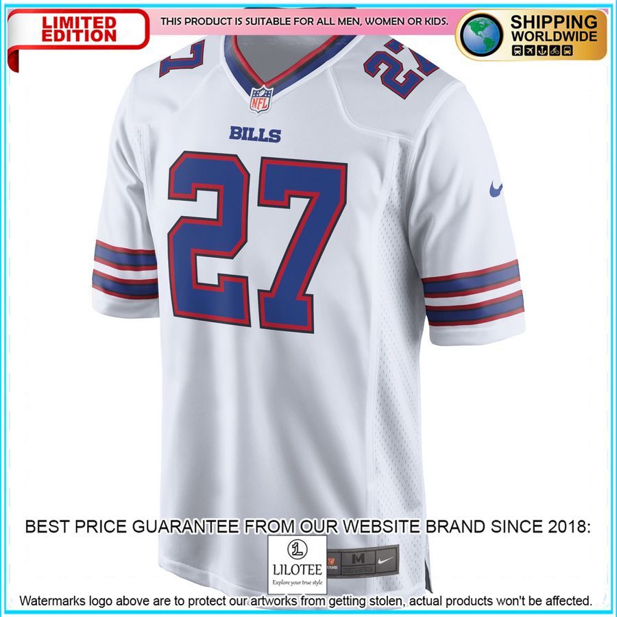 tredavious white buffalo bills white football jersey 2 780