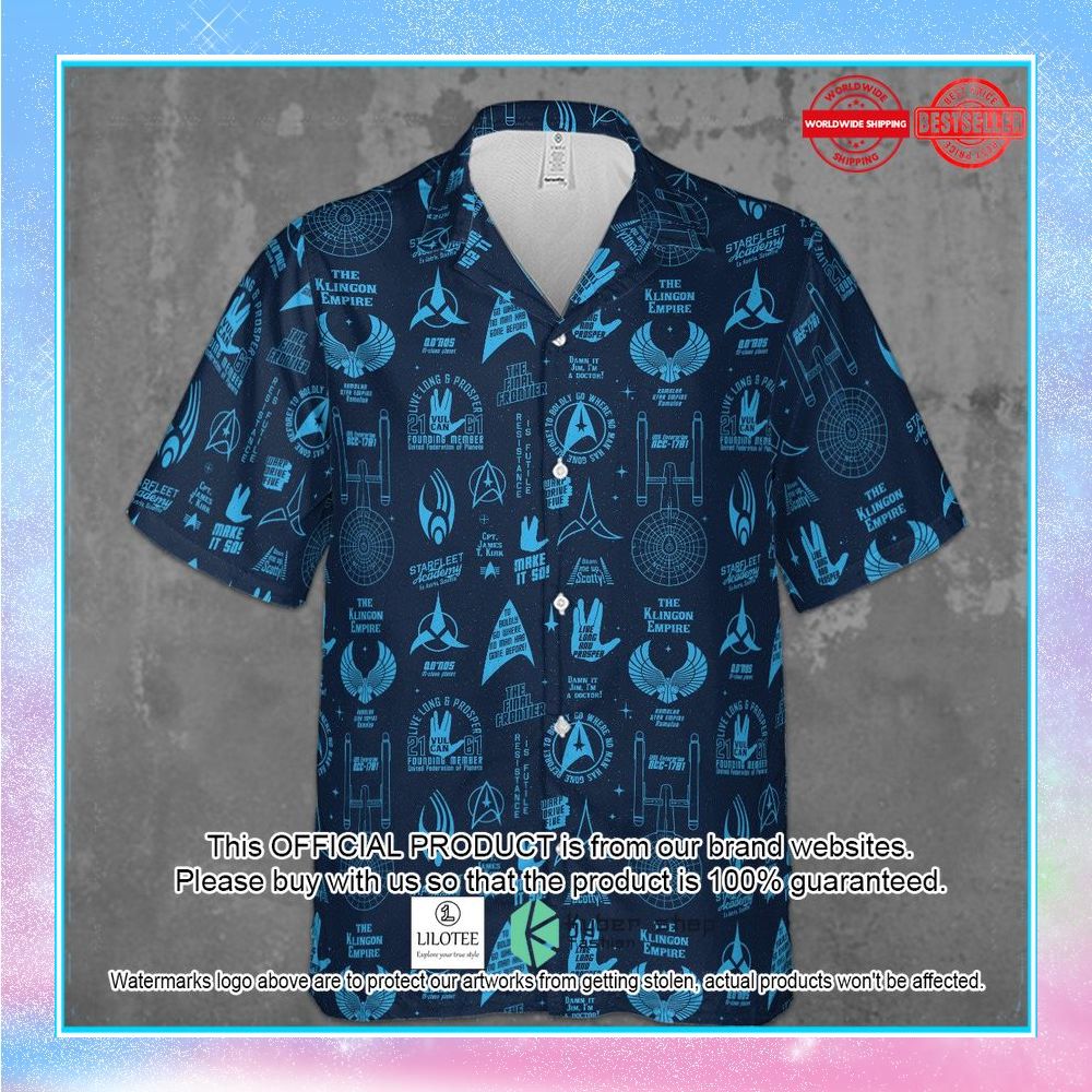 trekkie star trek pattern hawaiian shirt 2 619