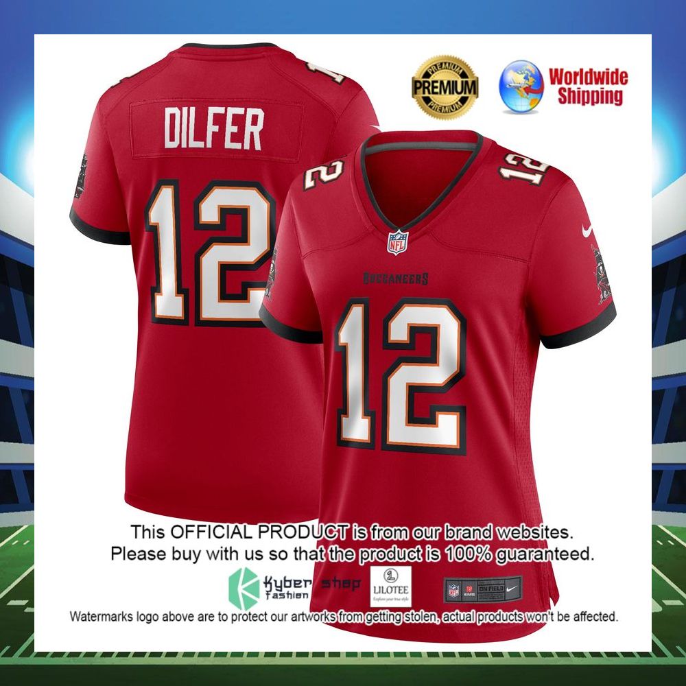 trent dilfer tampa bay buccaneers nike womens game retired player red football jersey 1 465