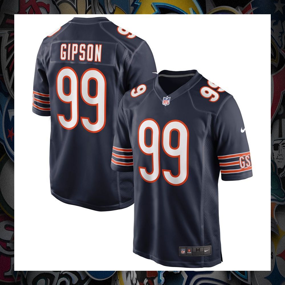 trevis gipson chicago bears navy football jersey 1 32