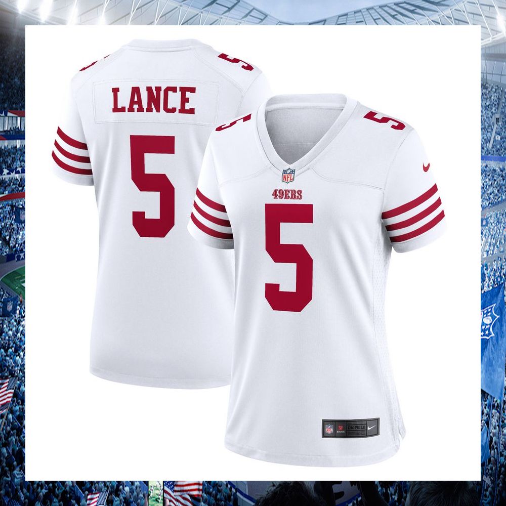 trey lance san francisco 49ers nike womens white football jersey 1 997