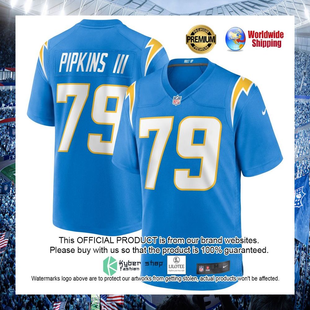 trey pipkins iii los angeles chargers nike powder blue football jersey 1 698