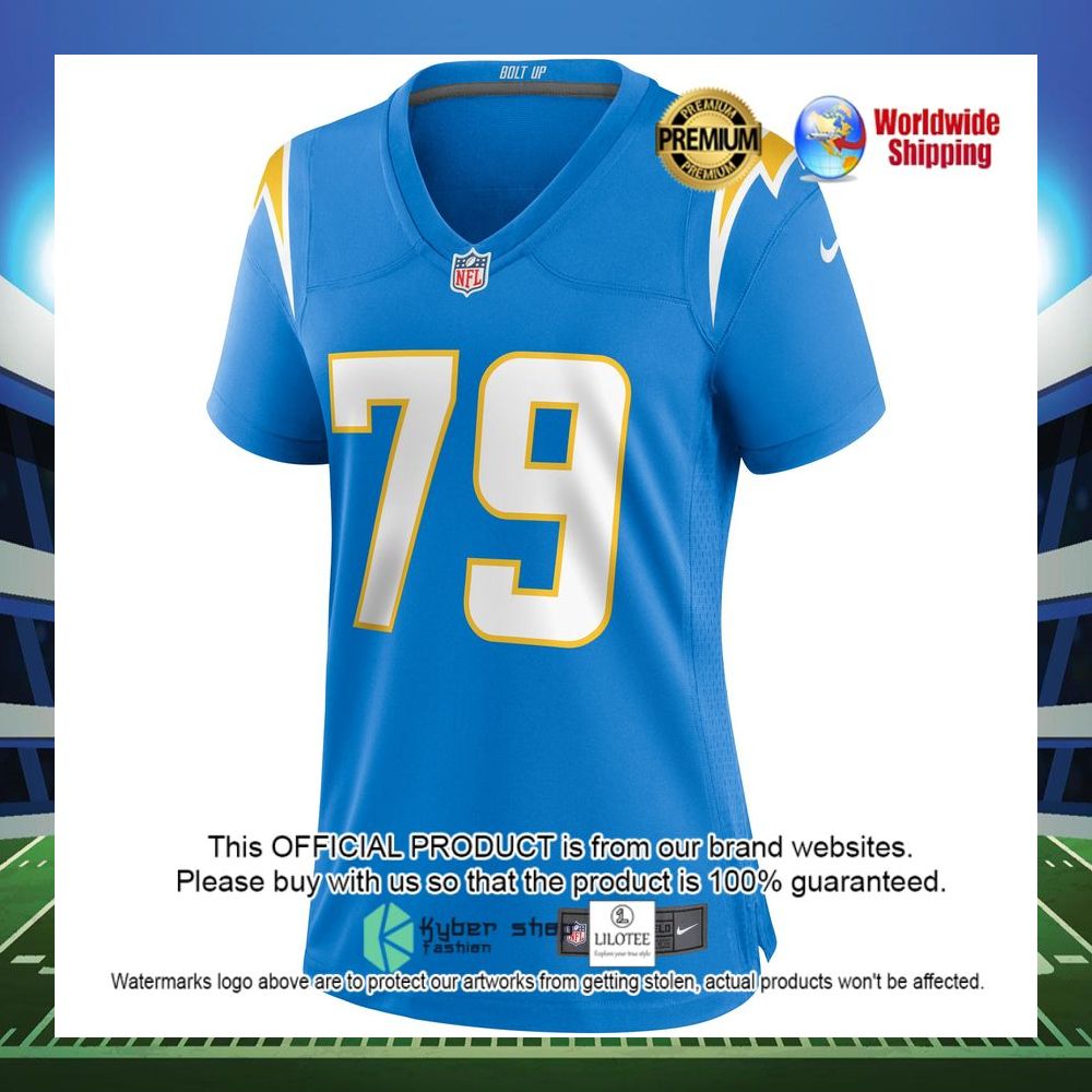 trey pipkins iii los angeles chargers nike womens game powder blue football jersey 2 769