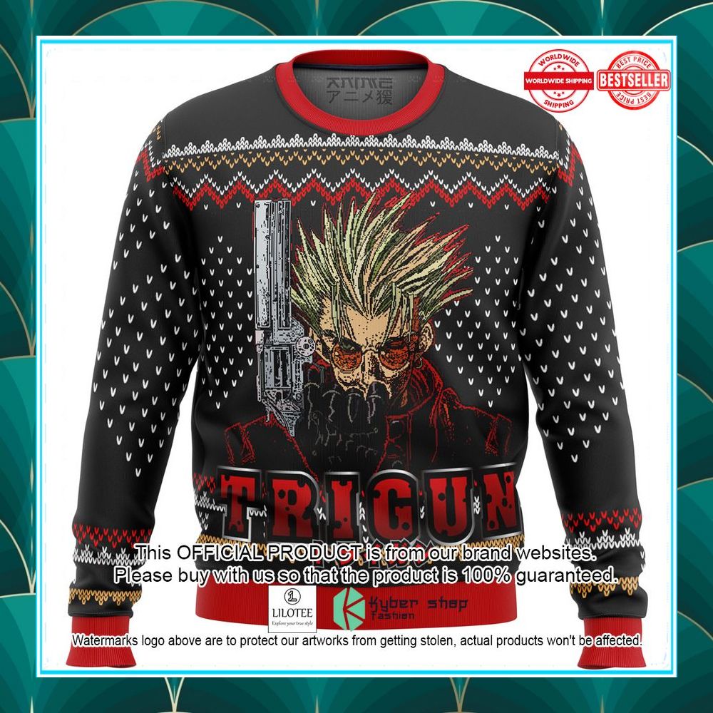 trigun vash emblem ugly christmas sweater 1 657