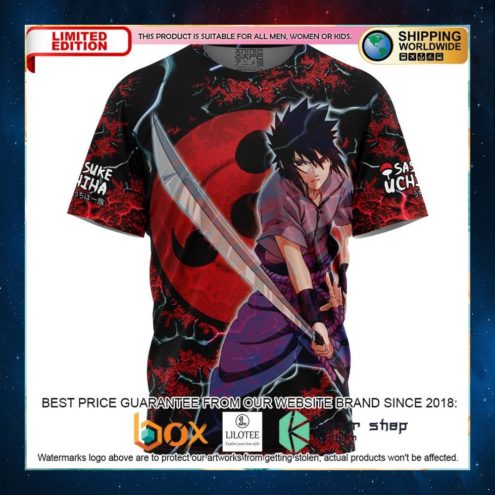 trippy sasuke uchiha naruto t shirt 1 650