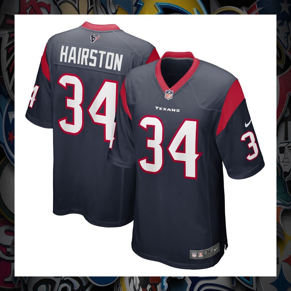 troy hairston houston texans navy football jersey 1 376