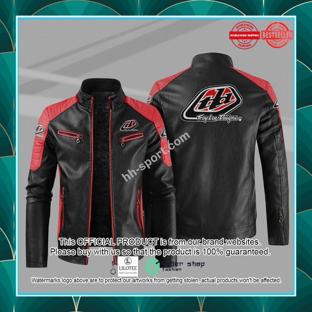 troy lee designs tld motocross motor leather jacket 6 316