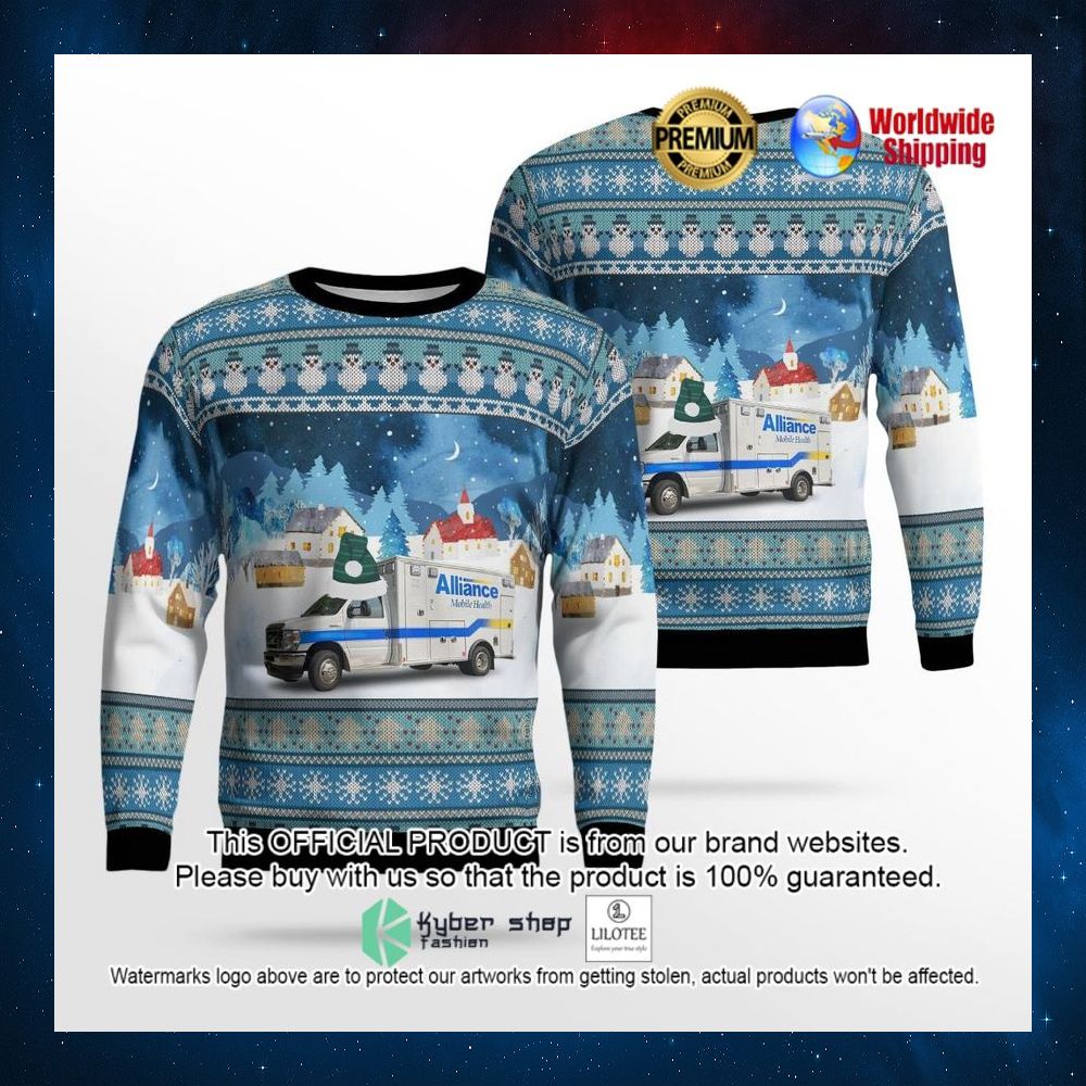 troy michigan alliance mobile health santa hat sweater 1 985