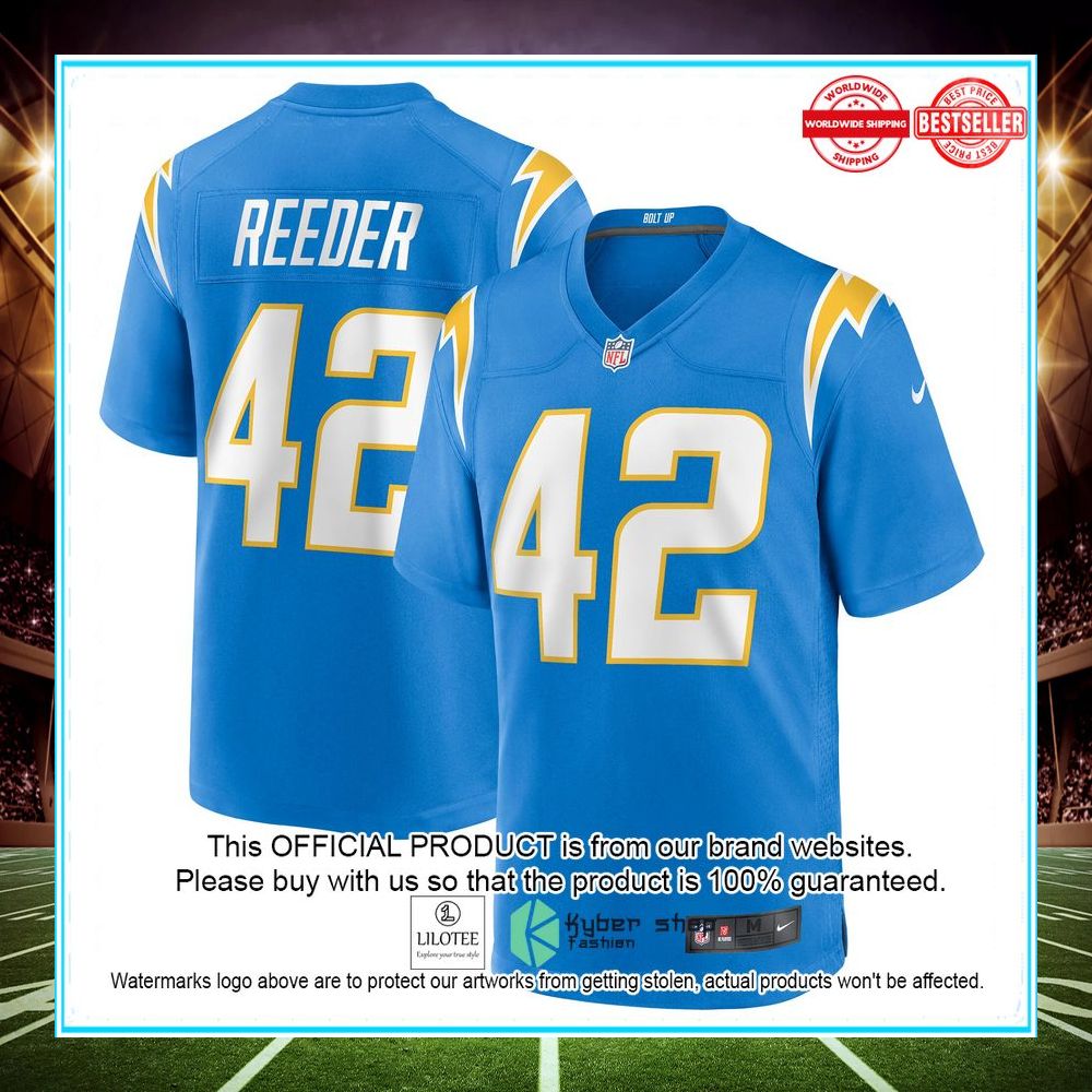 troy reeder los angeles chargers nike powder blue football jersey 1 159
