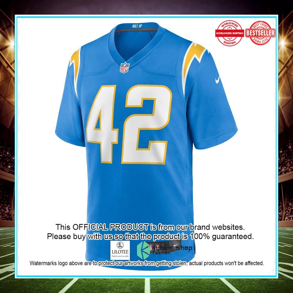troy reeder los angeles chargers nike powder blue football jersey 2 877