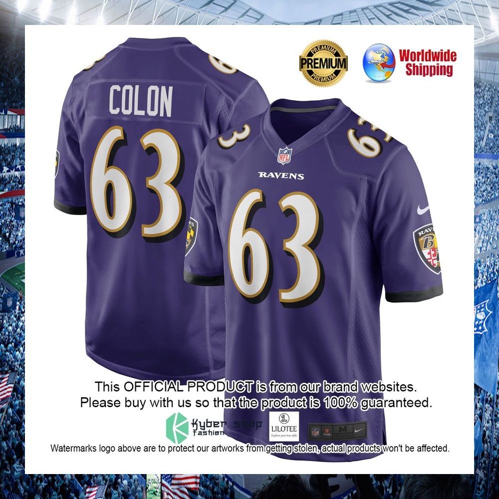 trystan colon baltimore ravens nike purple football jersey 1 866