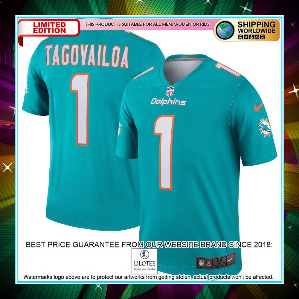 tua tagovailoa miami dolphins legend aqua football jersey 1 789