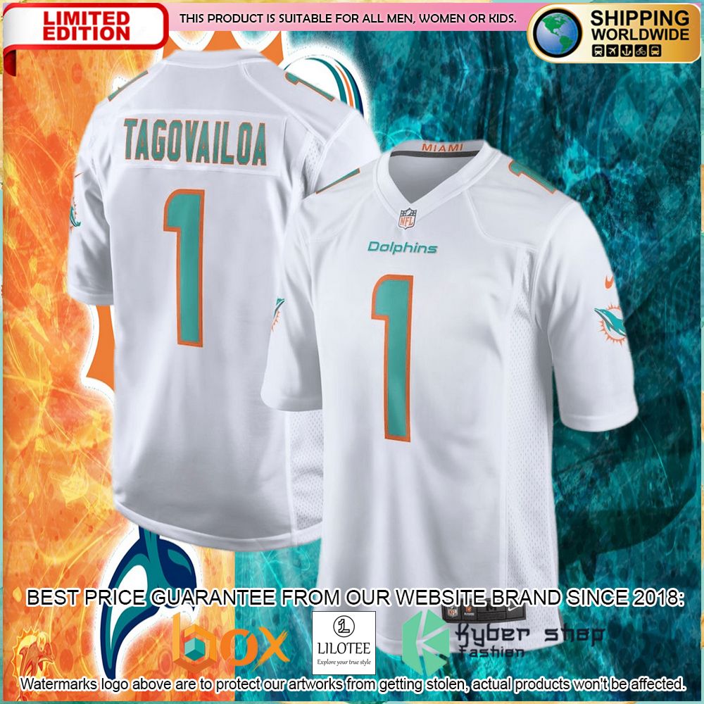 tua tagovailoa miami dolphins nike white football jersey 1 238