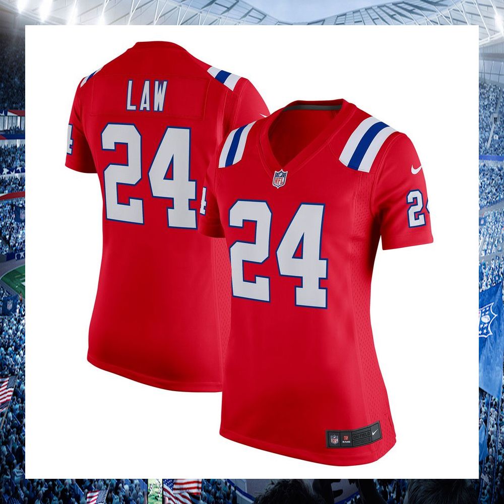 ty law new england patriots nike womens retired red football jersey 1 588