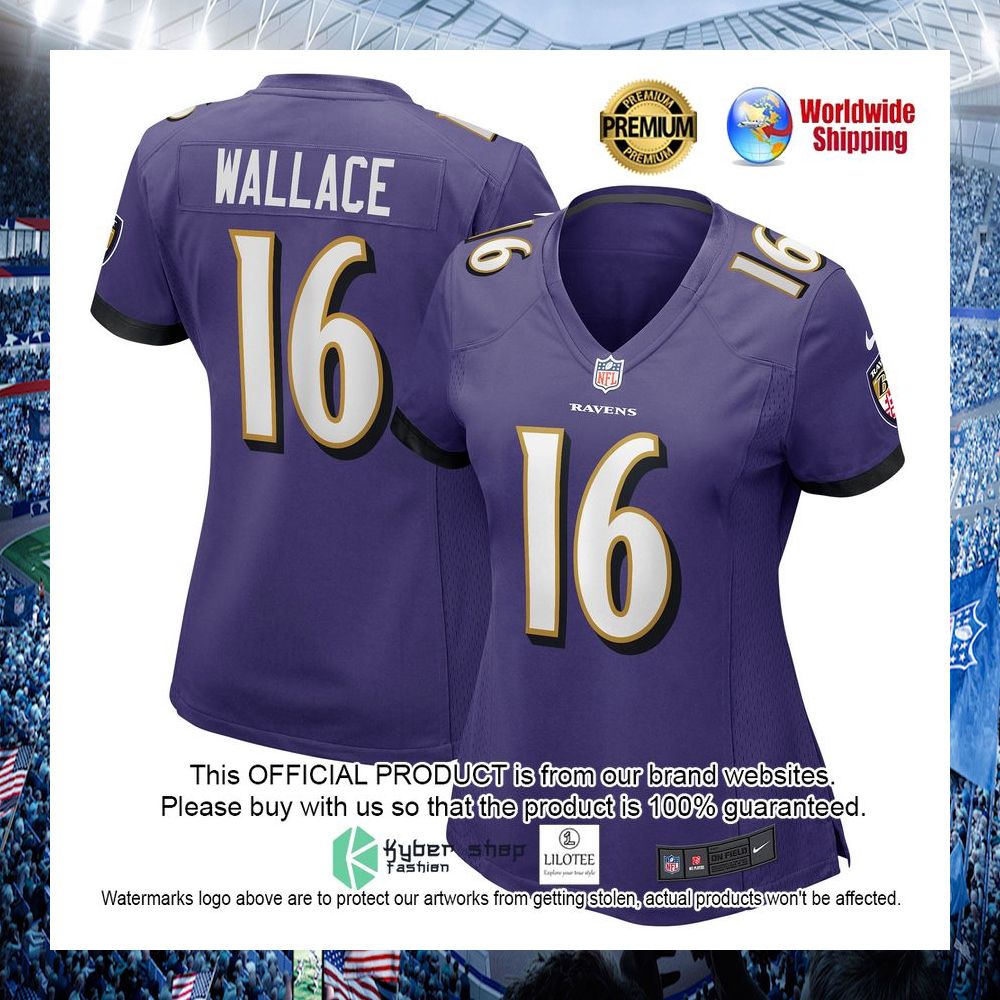 tylan wallace baltimore ravens nike womens purple football jersey 1 847
