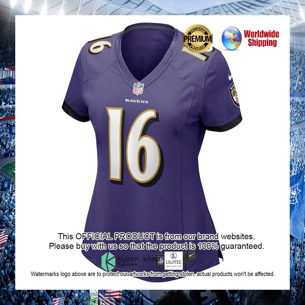 tylan wallace baltimore ravens nike womens purple football jersey 2 899