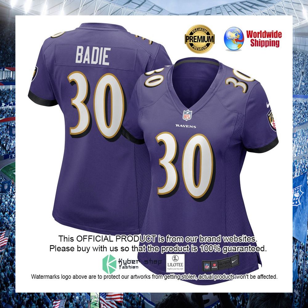 tyler badie baltimore ravens nike womens purple football jersey 1 166