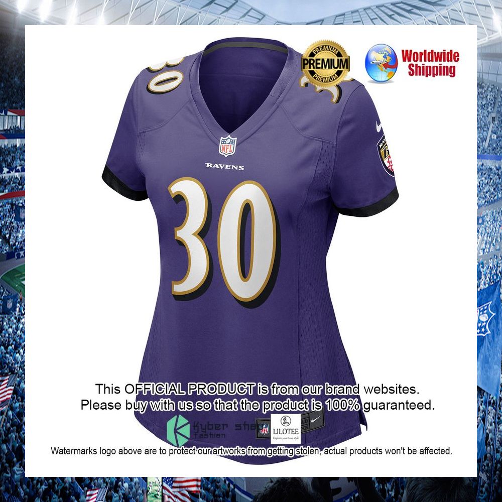 tyler badie baltimore ravens nike womens purple football jersey 2 888