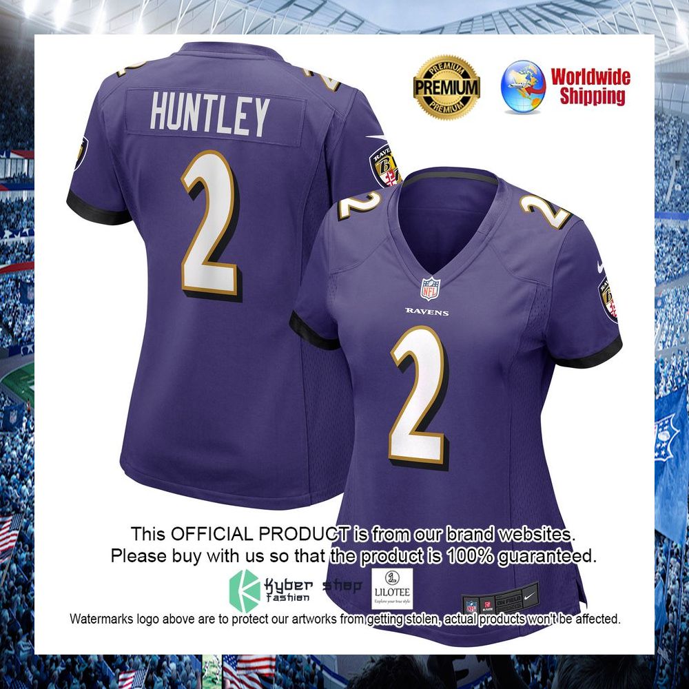 tyler huntley baltimore ravens nike womens purple football jersey 1 815
