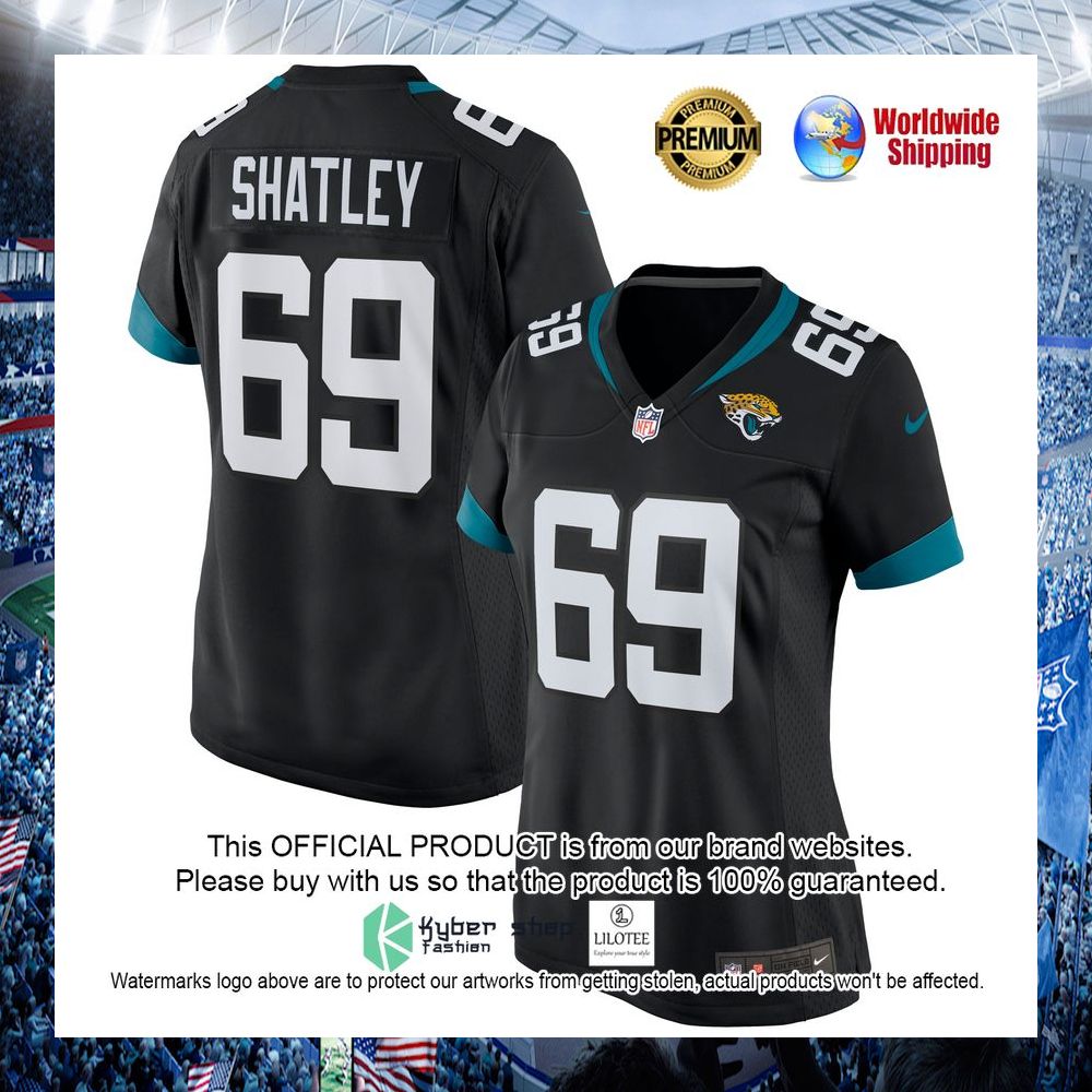 tyler shatley jacksonville jaguars nike womens black football jersey 1 288