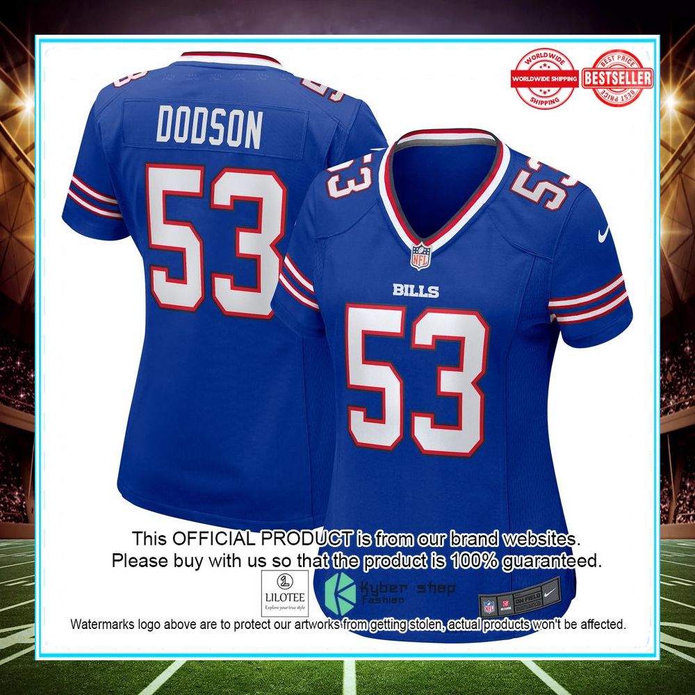 Tyrel Dodson Buffalo Bills Royal Football Jersey - LIMITED EDITION 4 tyrel dodson buffalo bills royal football jersey 4 80