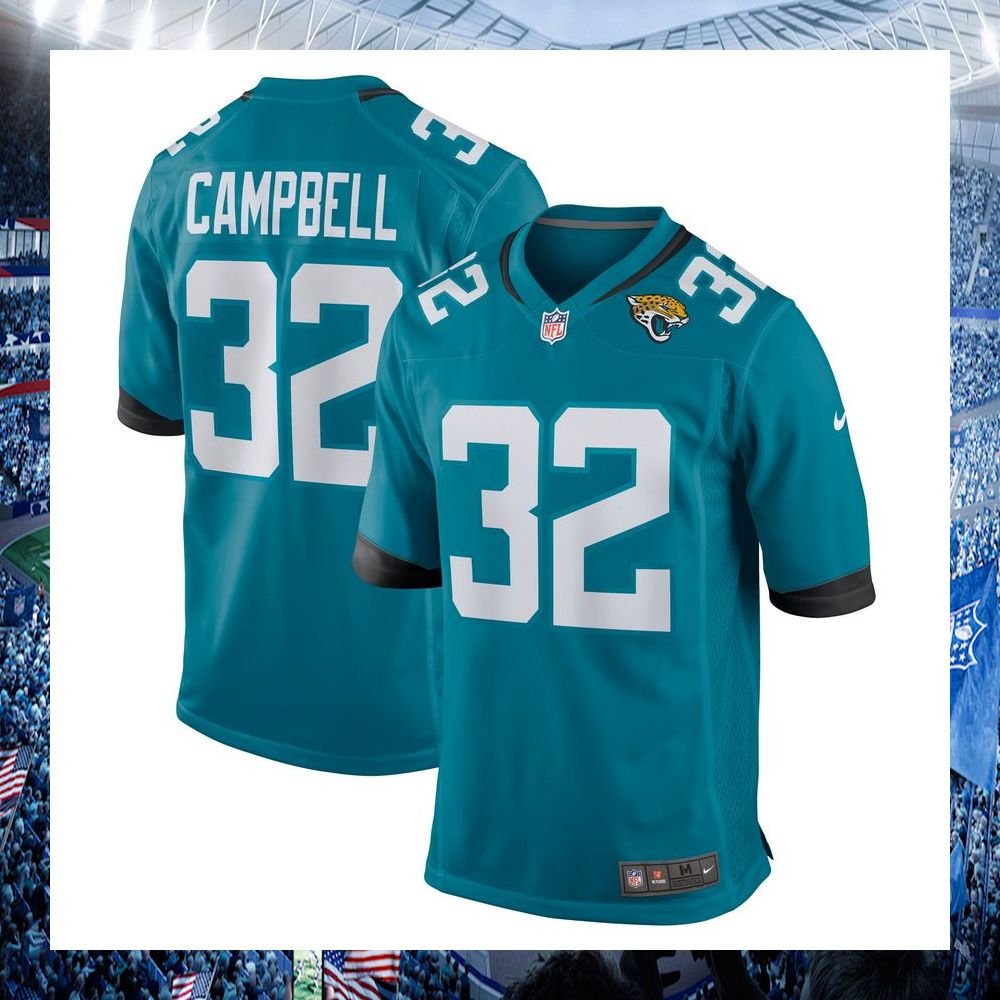tyson campbell jacksonville jaguars nike teal football jersey 1 227