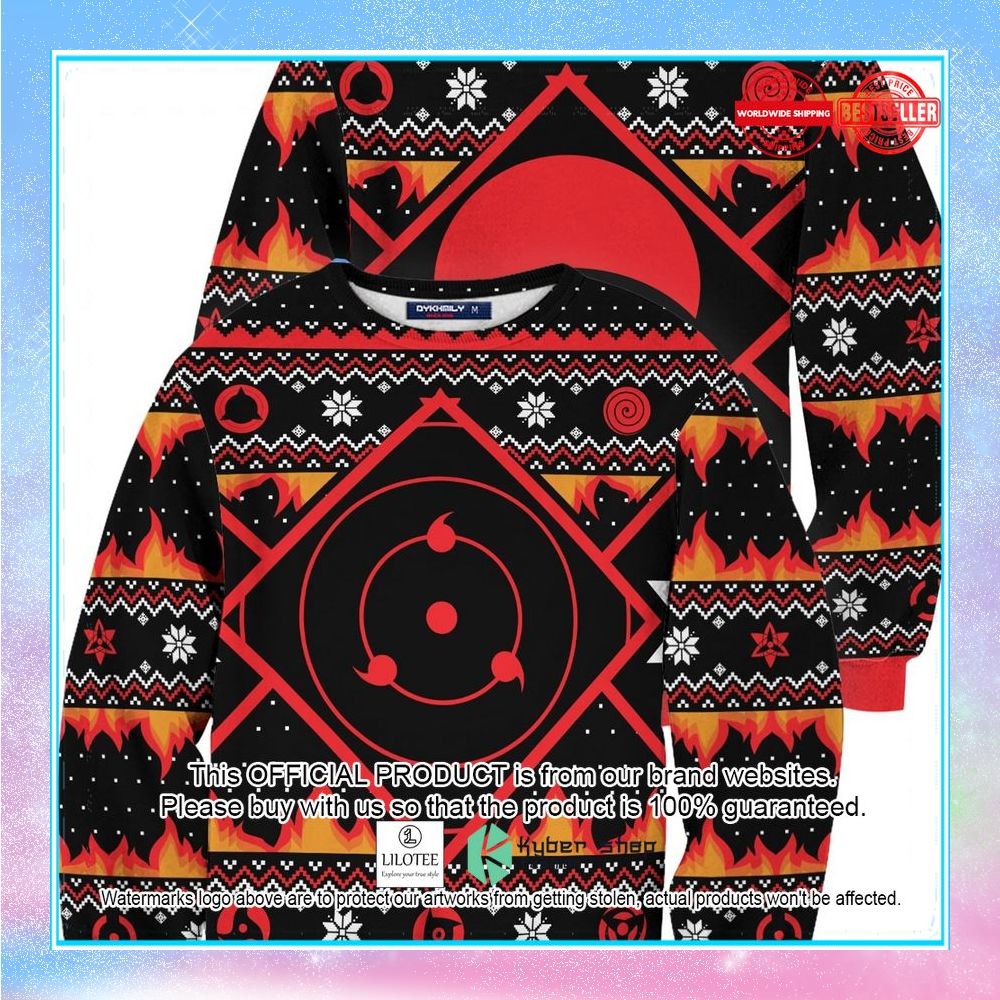 uchiha kekkei genkai ugly sweater 1 229