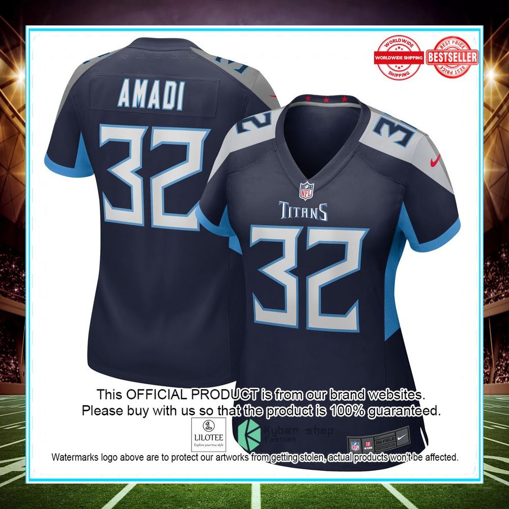 ugo amadi tennessee titans nike womens game player navy football jersey 1 379