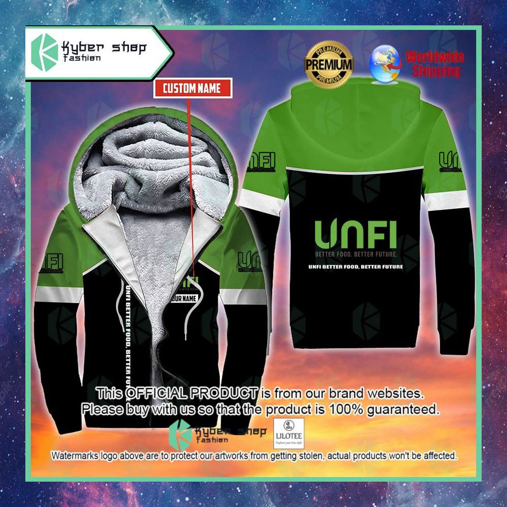 unfi better food better future custom name 3d fleece hoodie 1 314