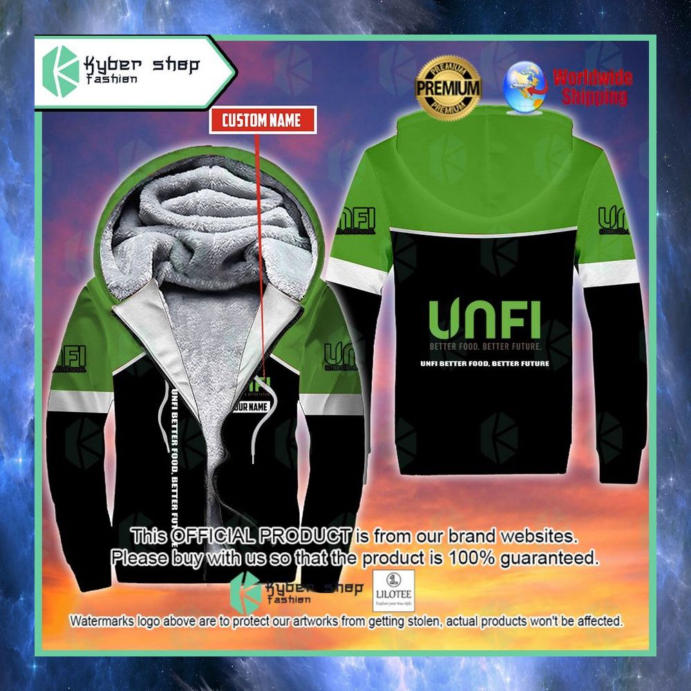unfi better food better future custom name 3d fleece hoodie 1 803