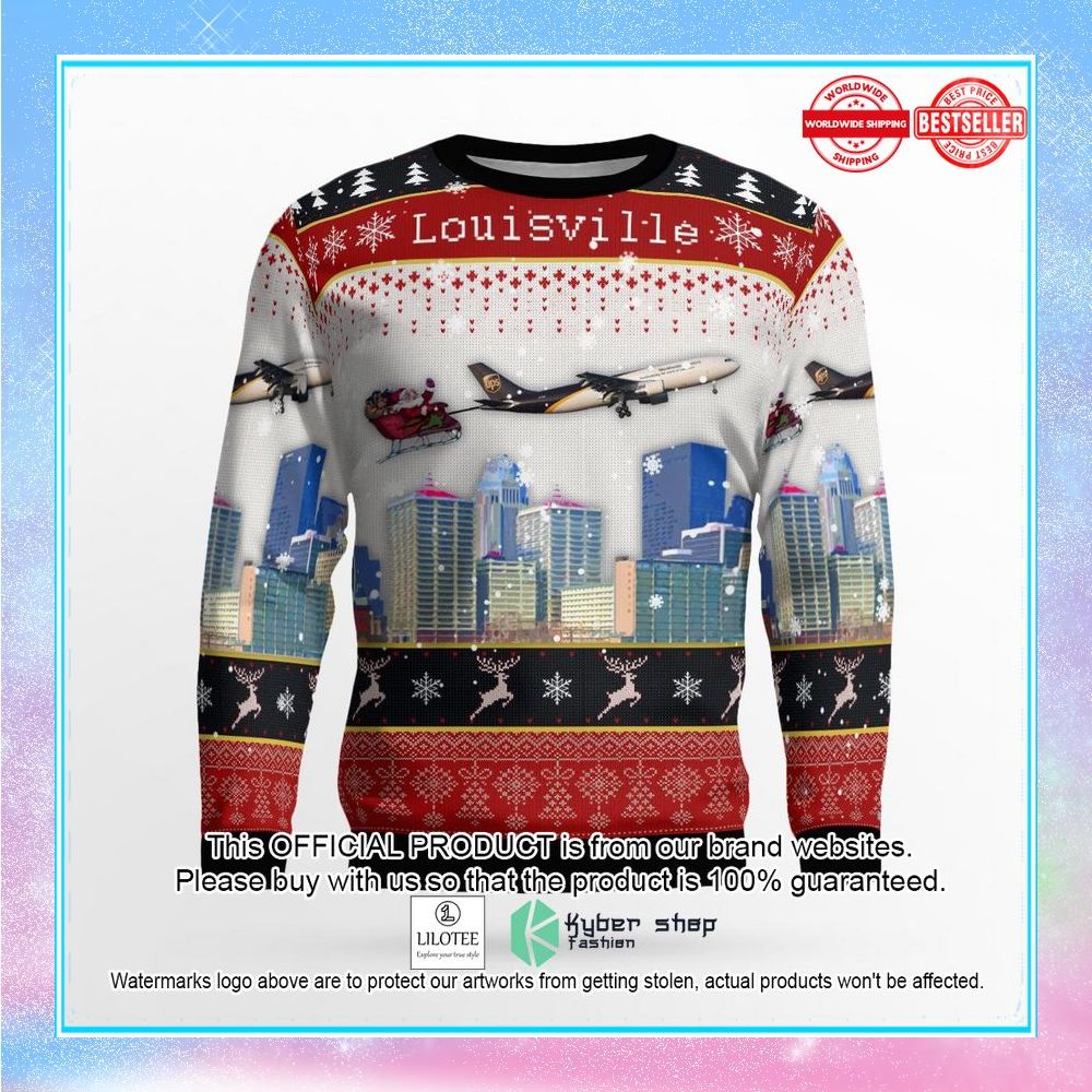 ups airbus a300f4 622r with santa over louisville christmas sweater 2 870