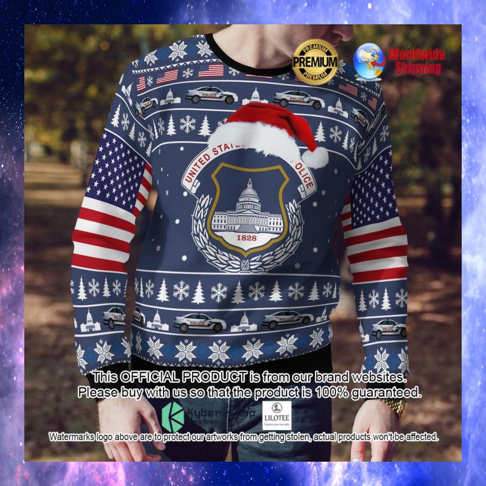 us capitol police santa hat ugly sweater 1 641