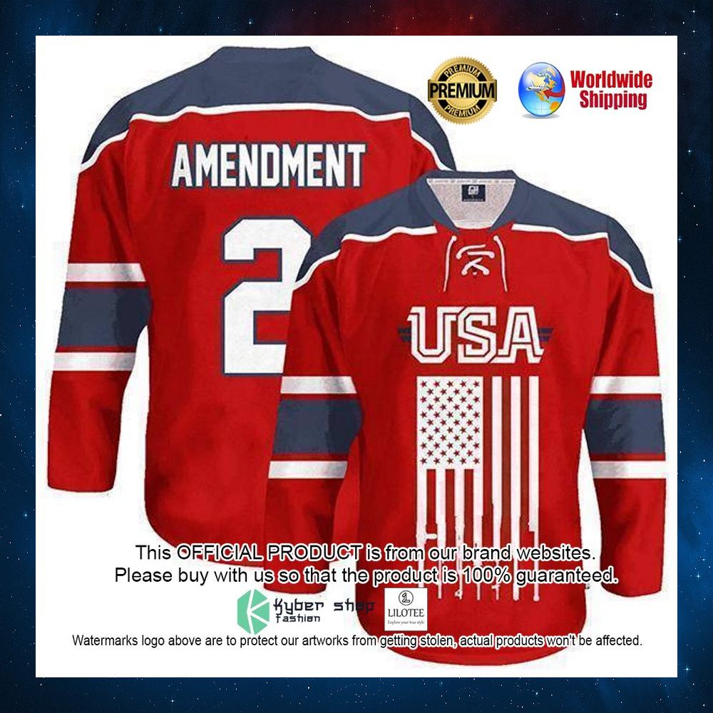 usa amendmen us flag hockey jersey 1 215