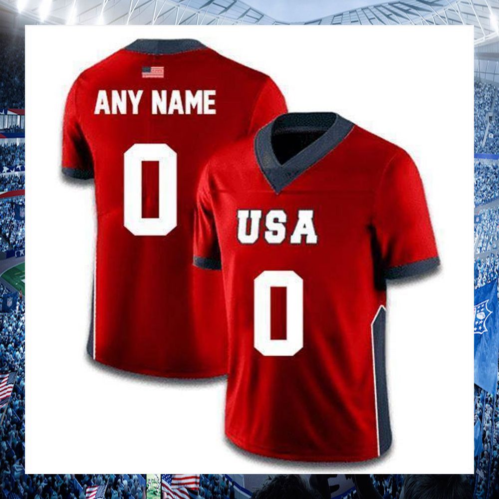 usa flag personalized red football jersey 1 78