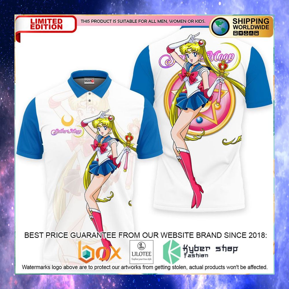 usagi tsukino sailor anime polo shirt 1 799