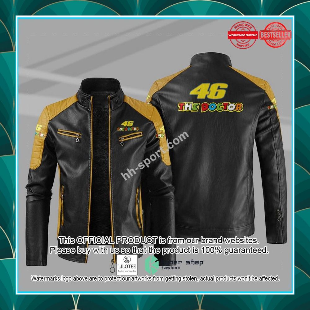valentino rossi the doctor 46 motogp motor leather jacket 4 290