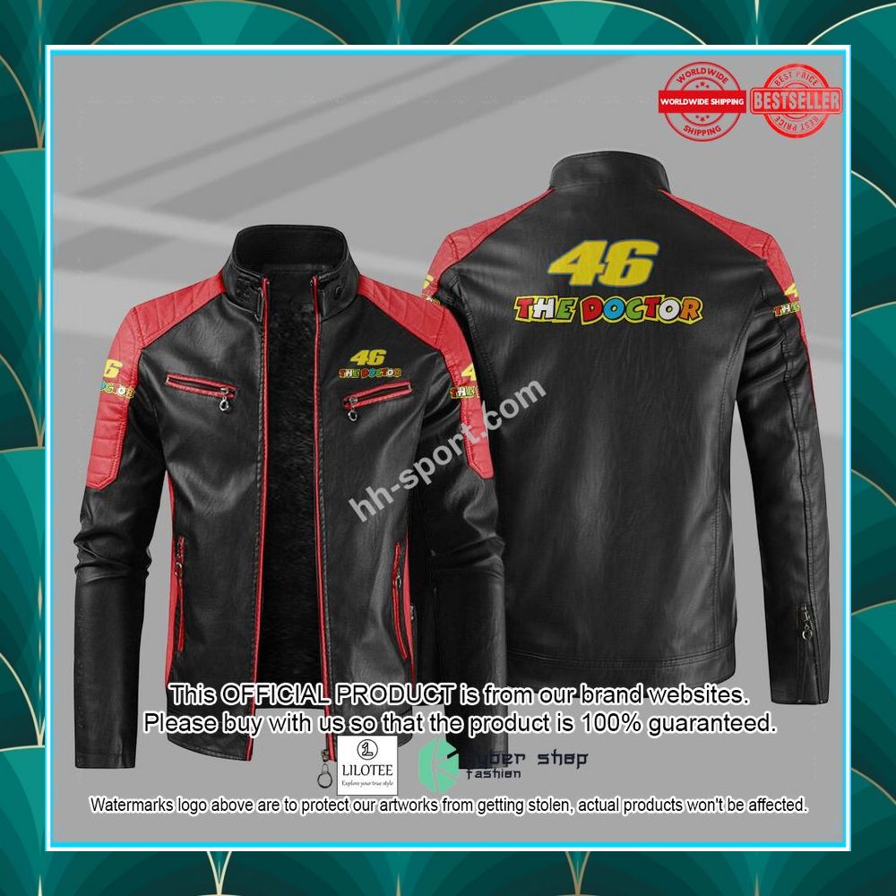 valentino rossi the doctor 46 motogp motor leather jacket 6 402