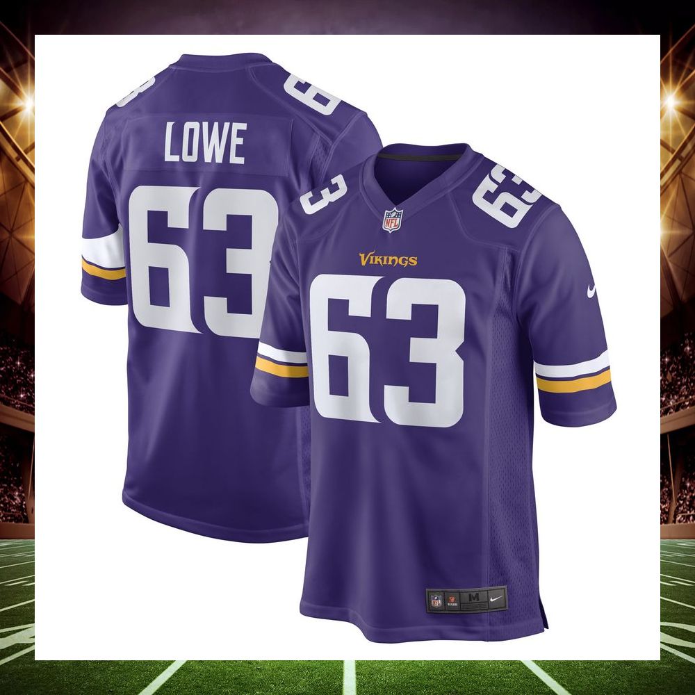 vederian lowe minnesota vikings purple football jersey 1 764